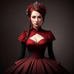 Stylish Princess Fashion Portrait with Elegance