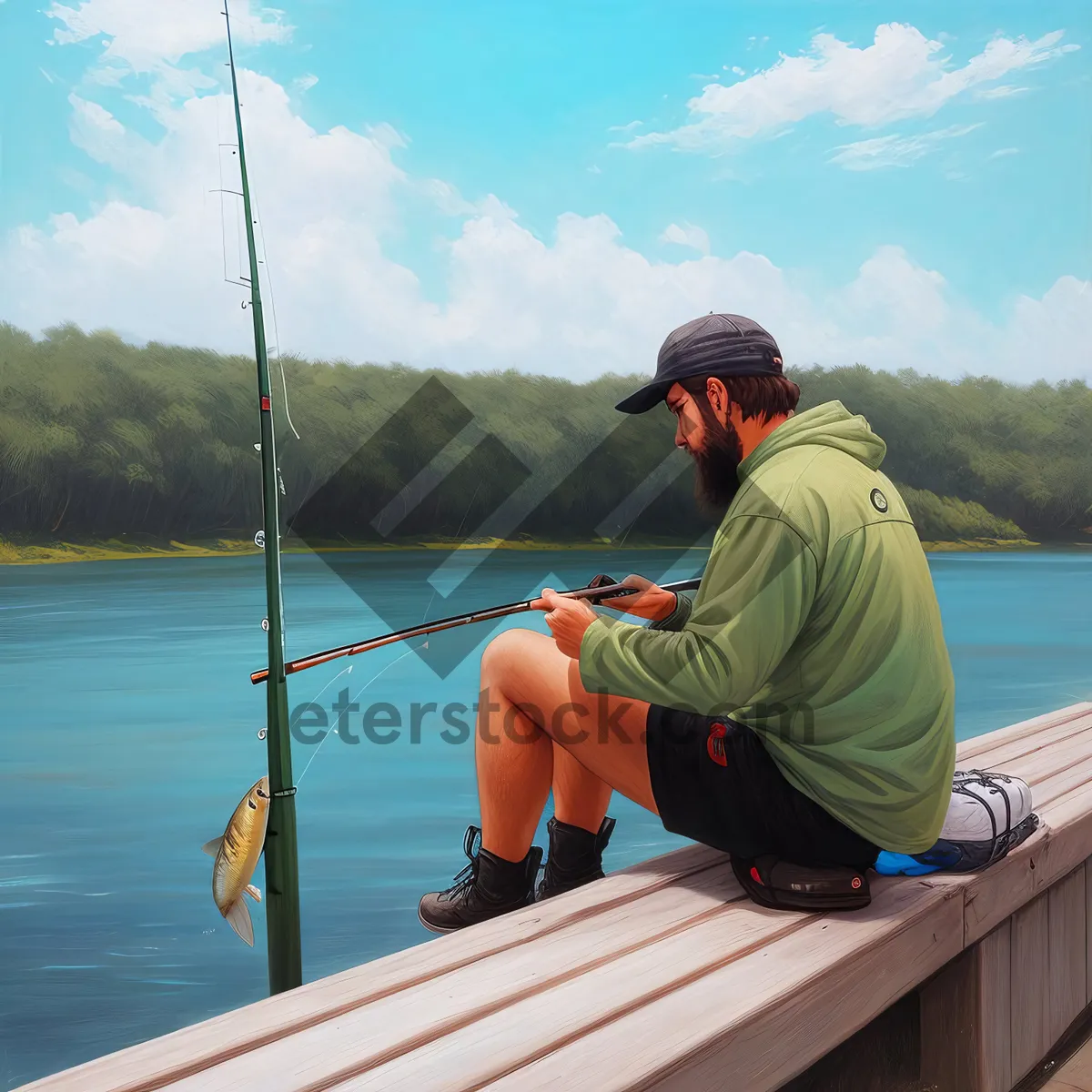 Picture of Serene Fishing Adventure on the Open Water