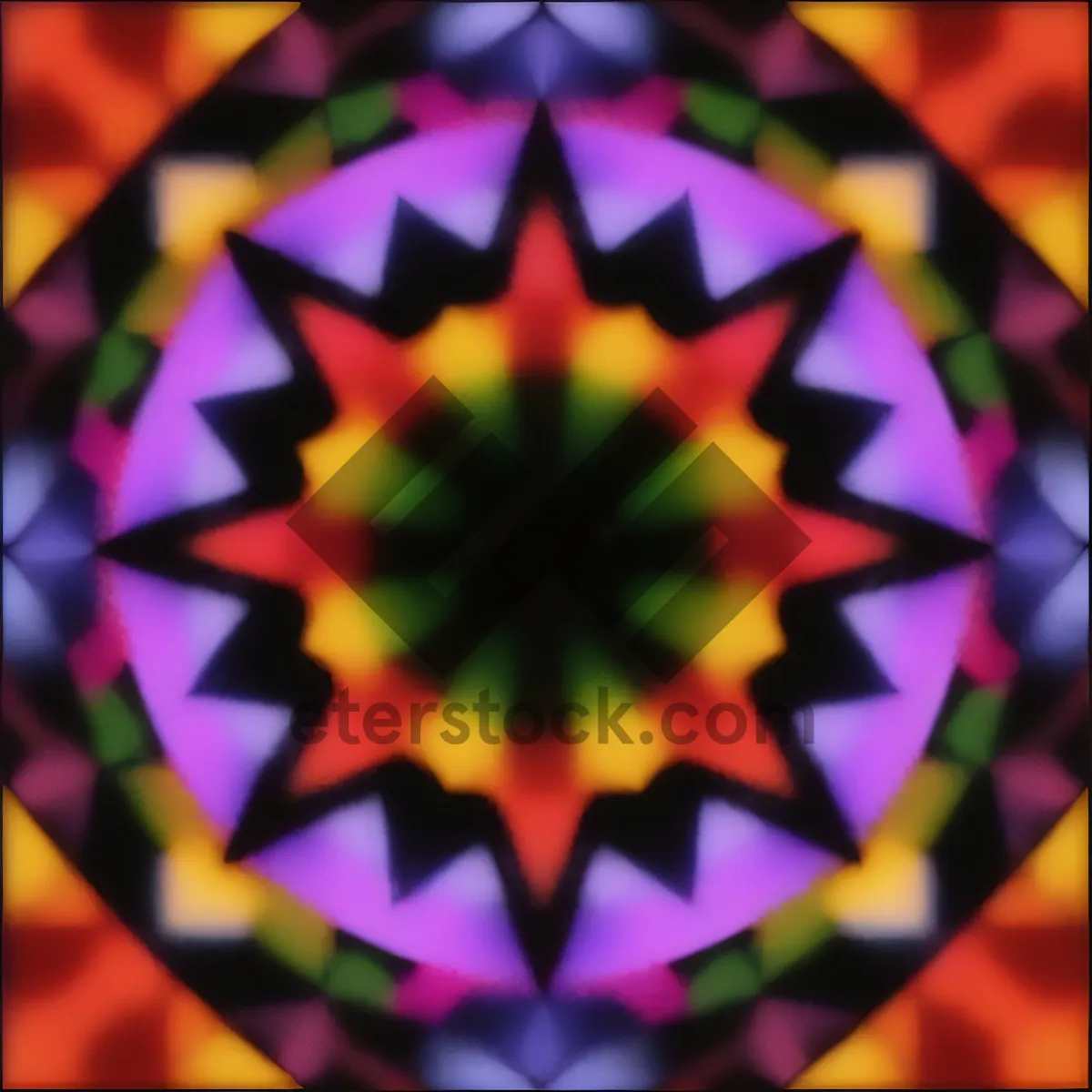 Picture of Vibrant Geometric Kaleidoscope Artwork