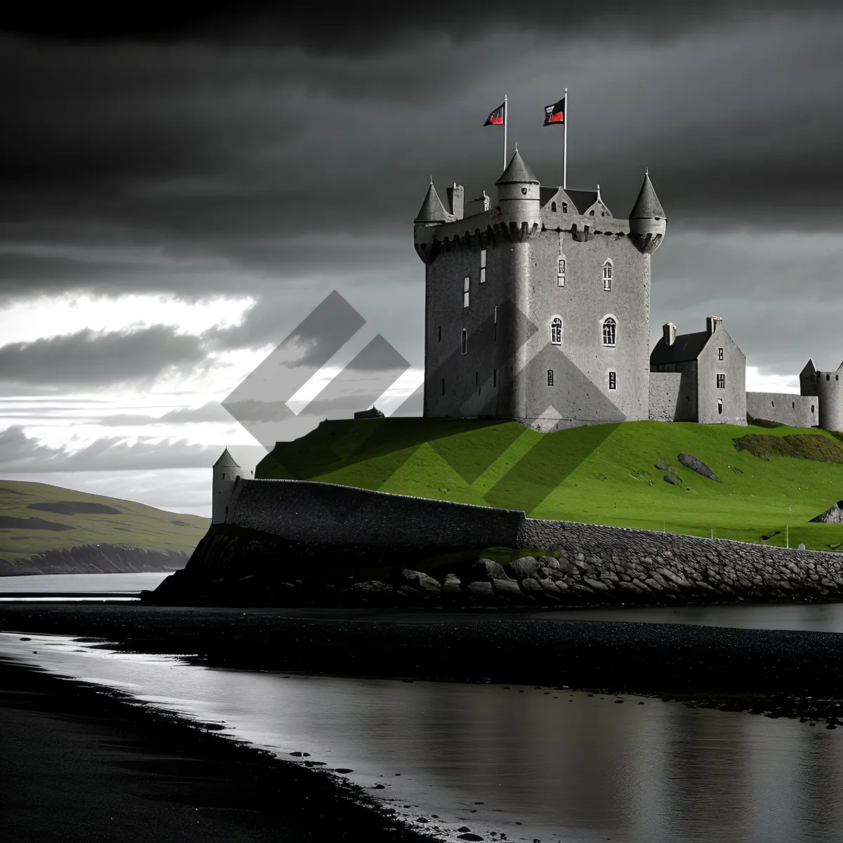 Picture of Enchanting Seascape Castle: Majestic Historic Landmark