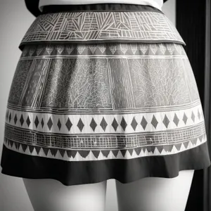 Stylish Miniskirt Fashion Model with Lampshade Inspired Look