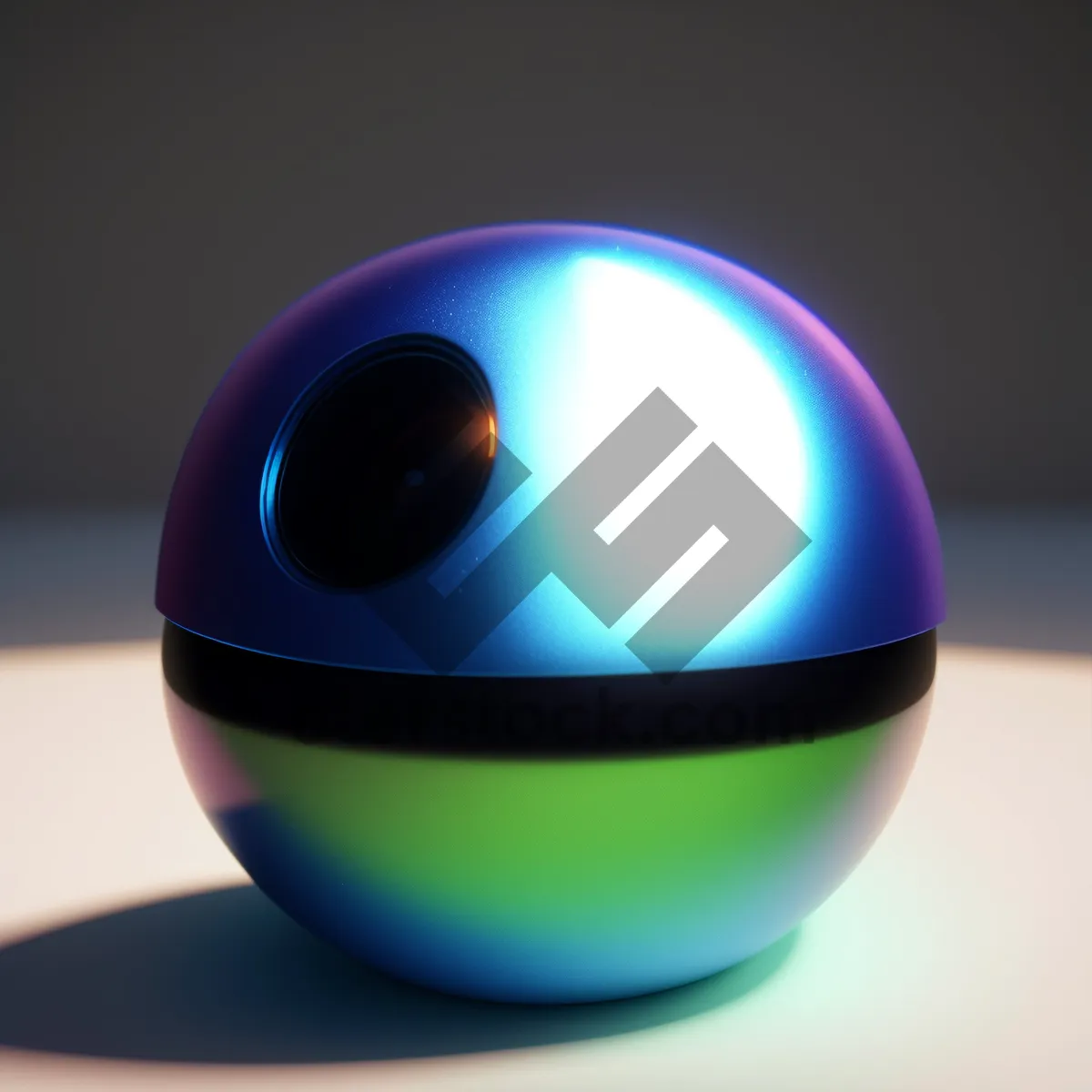 Picture of Shiny Glass Globe Icon with 3D Design