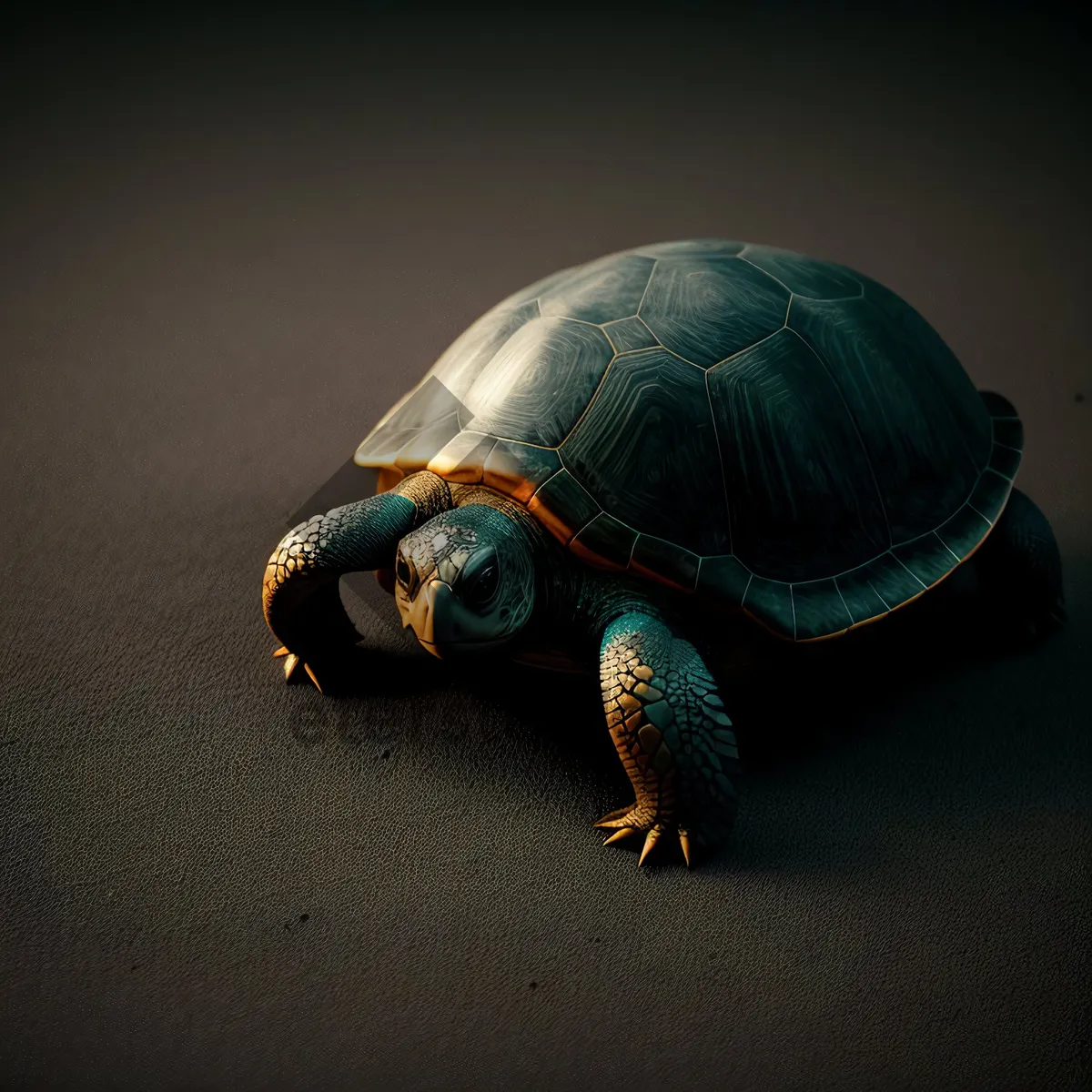 Picture of Hard-shelled Box Turtle: A Slow-moving Reptile with Cute Features