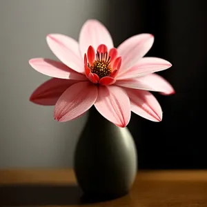 Pink Daisy Bloom in a Dreamy Garden