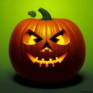 Spooky Pumpkin Jack-O'-Lantern for Halloween Celebration