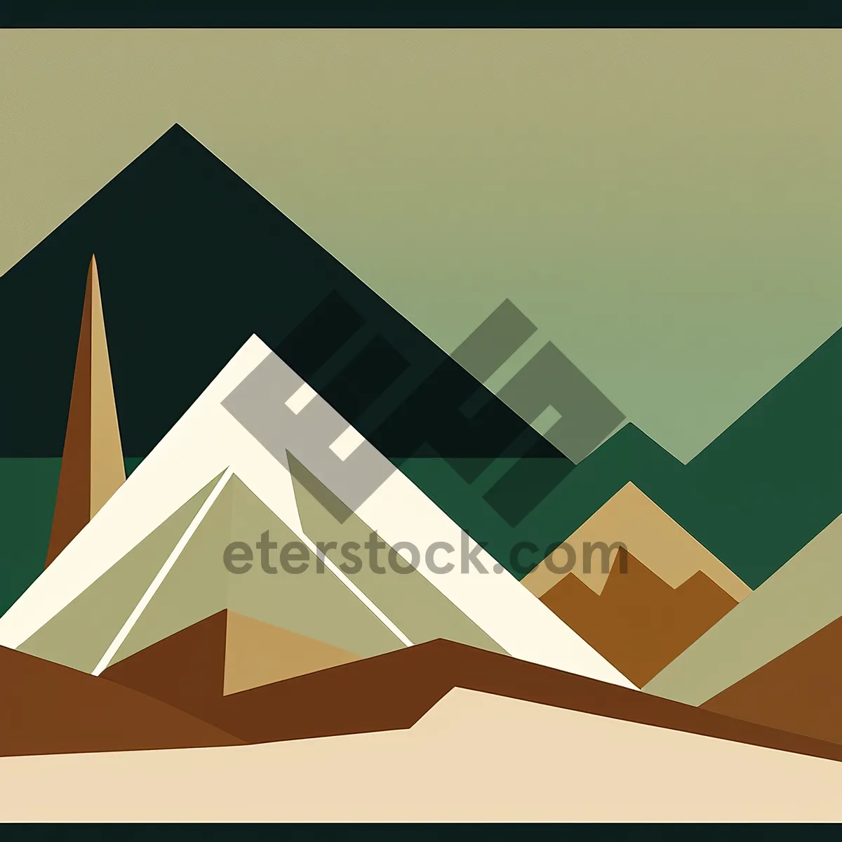 Picture of Pyramid Graphic Design Symbol: Abstract Shape Art