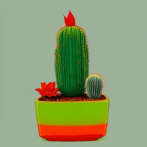 Colorful Cactus Gift with Ribbon