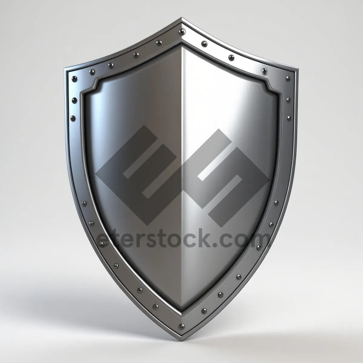 Picture of Metal shiny shield emblem design graphic icon