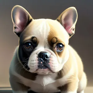 Adorable Bulldog Puppy: Wrinkle-Faced Canine Cutie