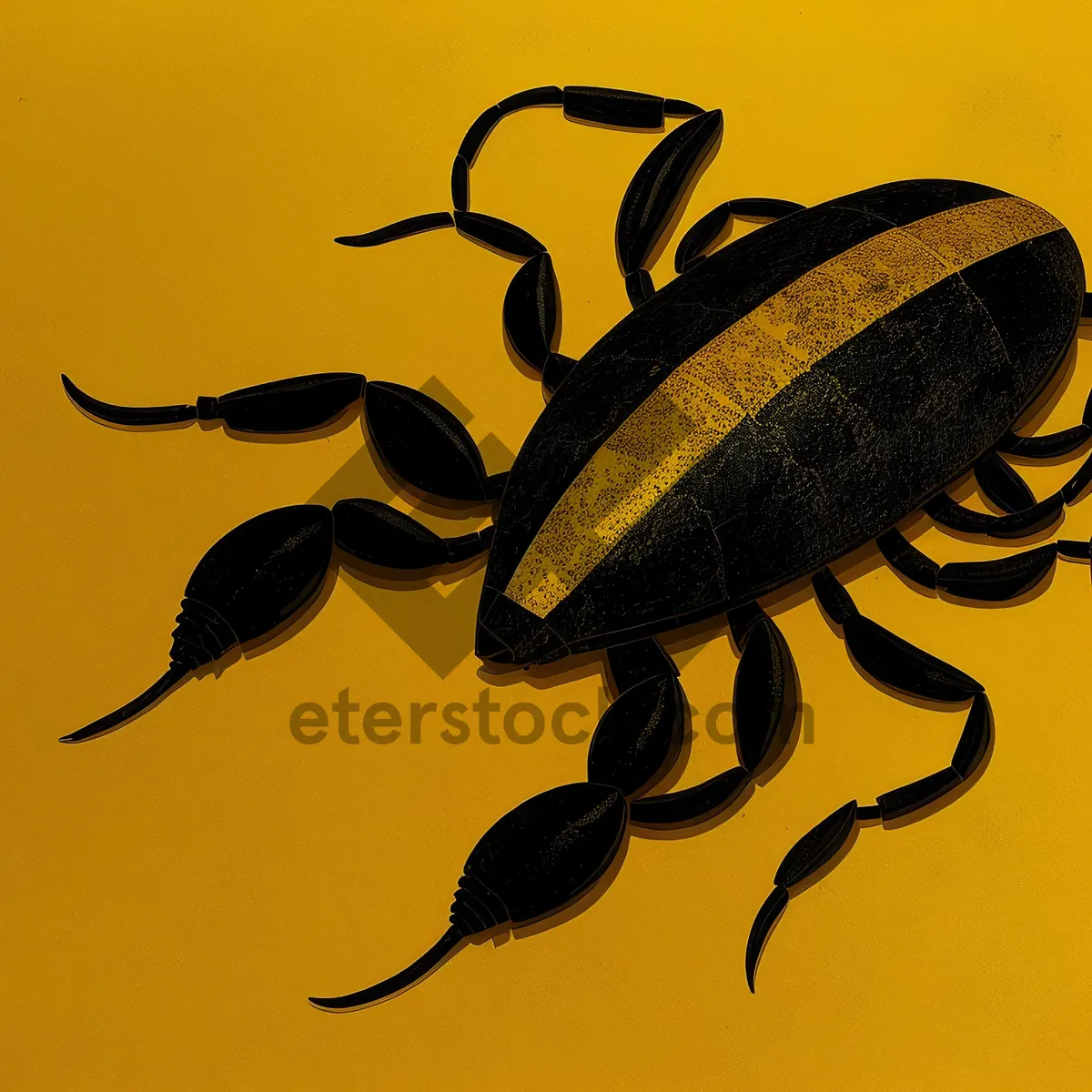 Picture of Close-up view of a Tick Arachnid on Ground Beetle