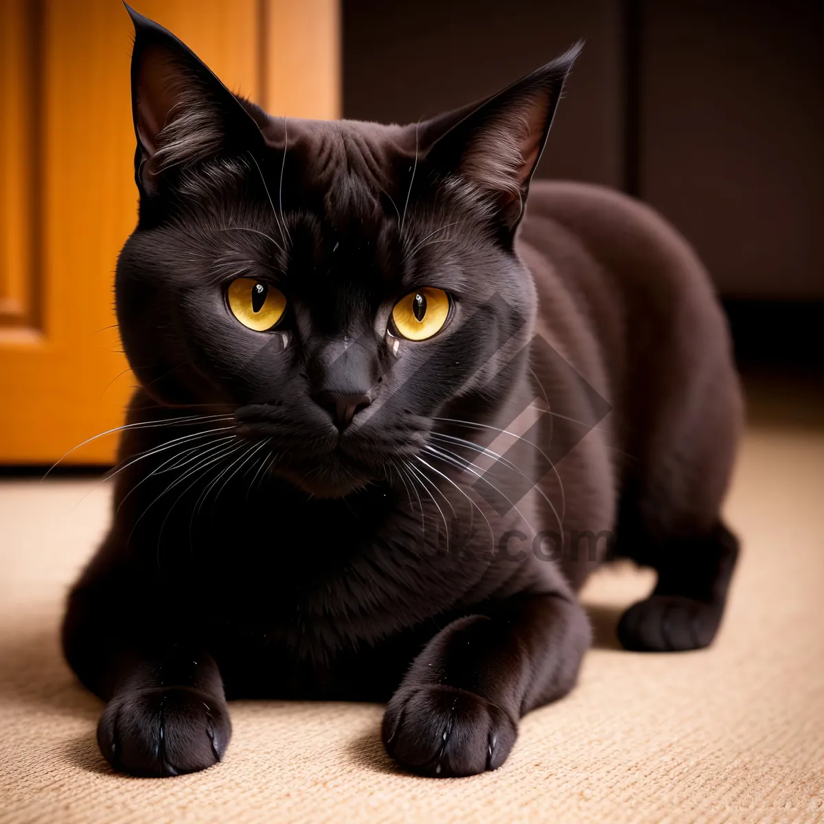 Picture of Cute Tabby Kitten with Whiskers and Curious Eyes