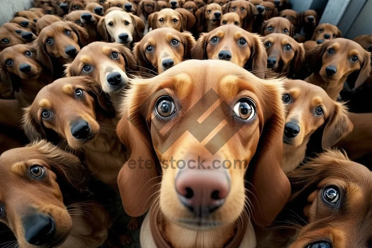 Picture of Adorable Brown Puppy Portrait - Man's Best Friend