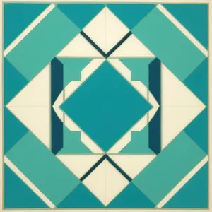 Geometric Mosaic Art Tile: Graphic Design Decoration