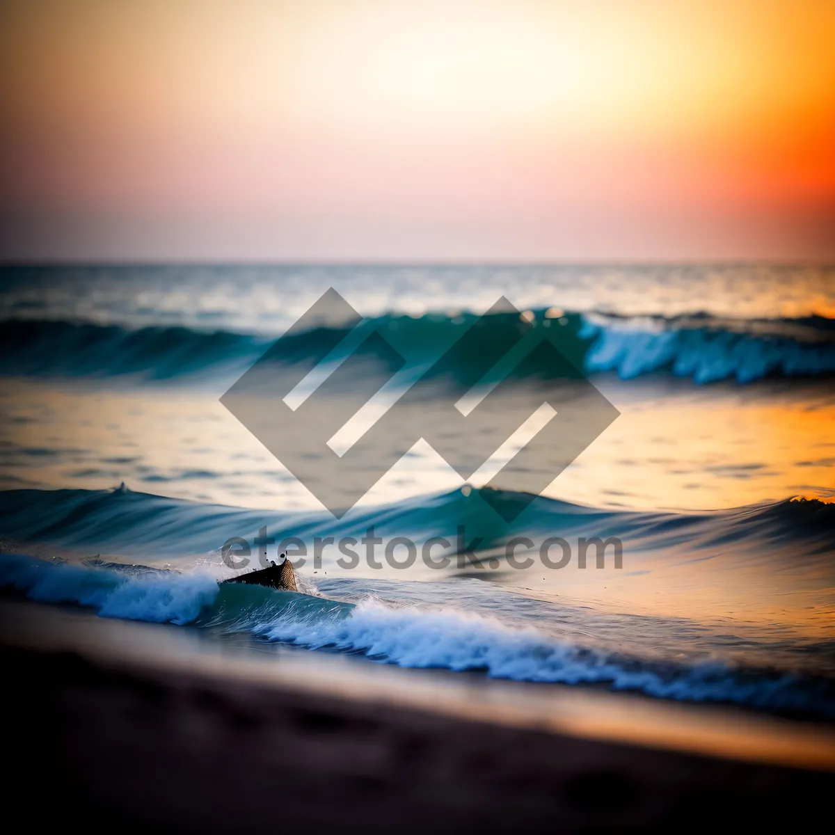 Picture of Tranquil Sunset Reflection on Beach