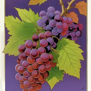 Fresh Harvest of Juicy Autumn Grapes