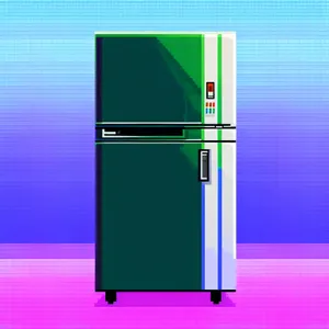 White Goods Cooling System with Refrigerator Door Mechanism