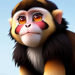 Cute Fashion Mask with Attractive Makeup and Stylish Hair