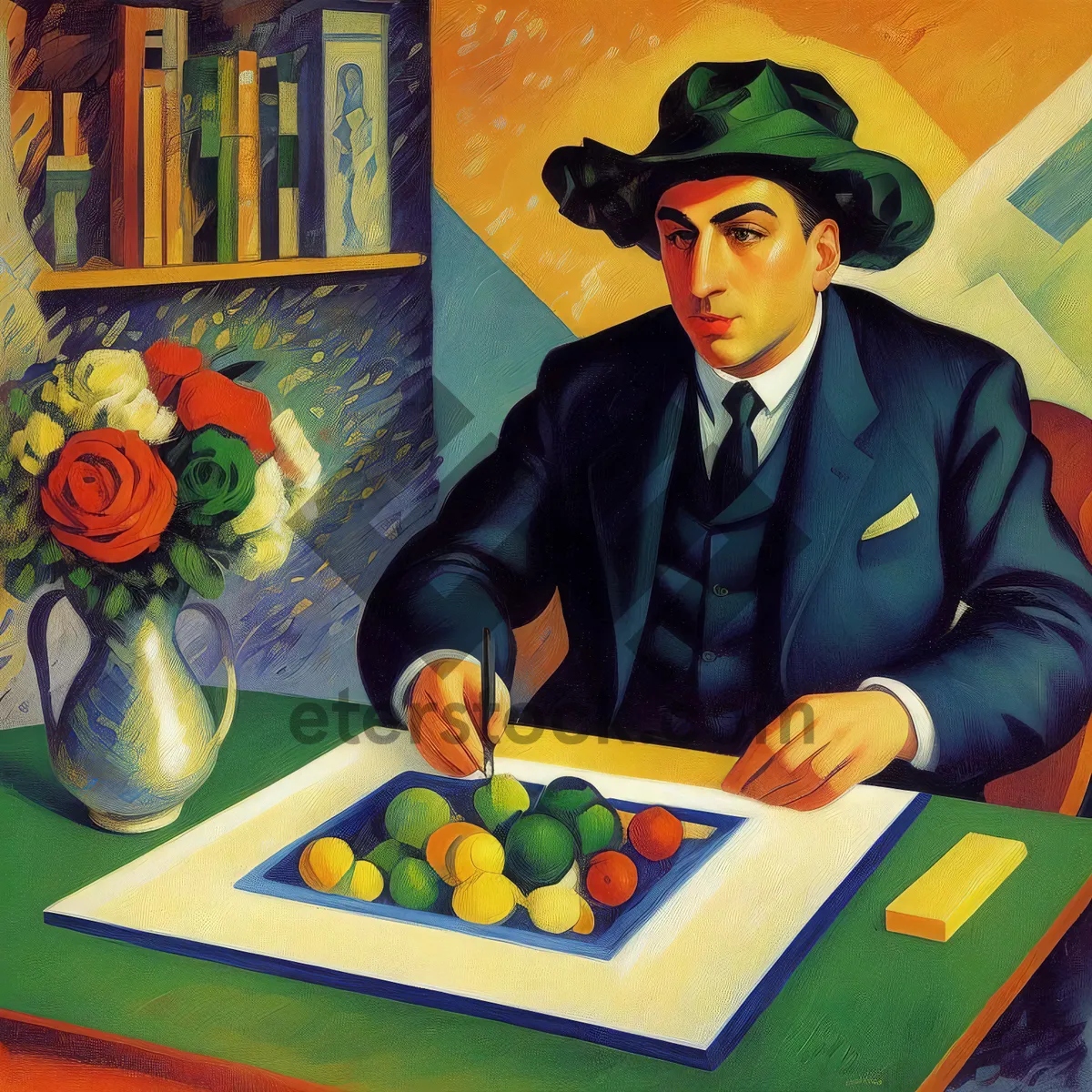 Picture of Happy Person at Table Playing Pool Game