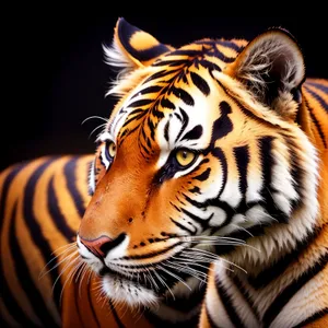 Striped Predator in the Wild: Majestic Tiger Cat