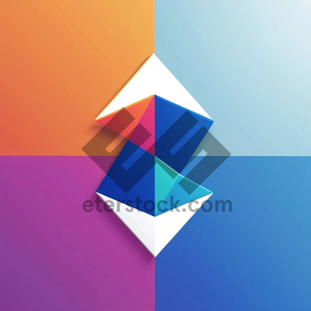 Picture of Pyramid Graphic Symbol Design: Shapely 3D Art Icon