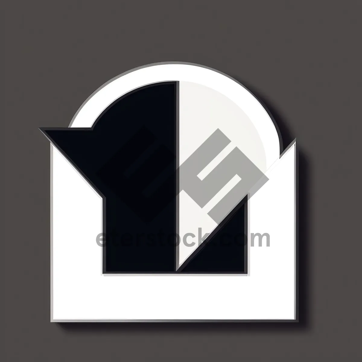 Picture of Symbolic 3D Sign Icon Box: Graphic Design Arrow Shape