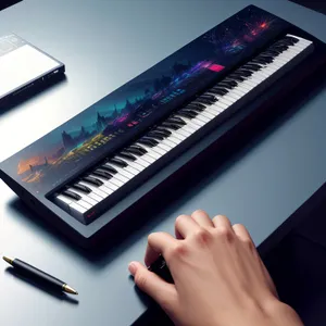 Modern Electric Keyboard: Versatile Musical Device for Business and Office Use