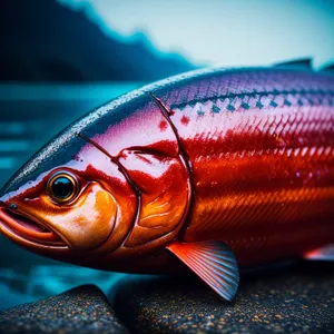 Tropical Aquarium Fisherman's Lure Swimming in the Ocean