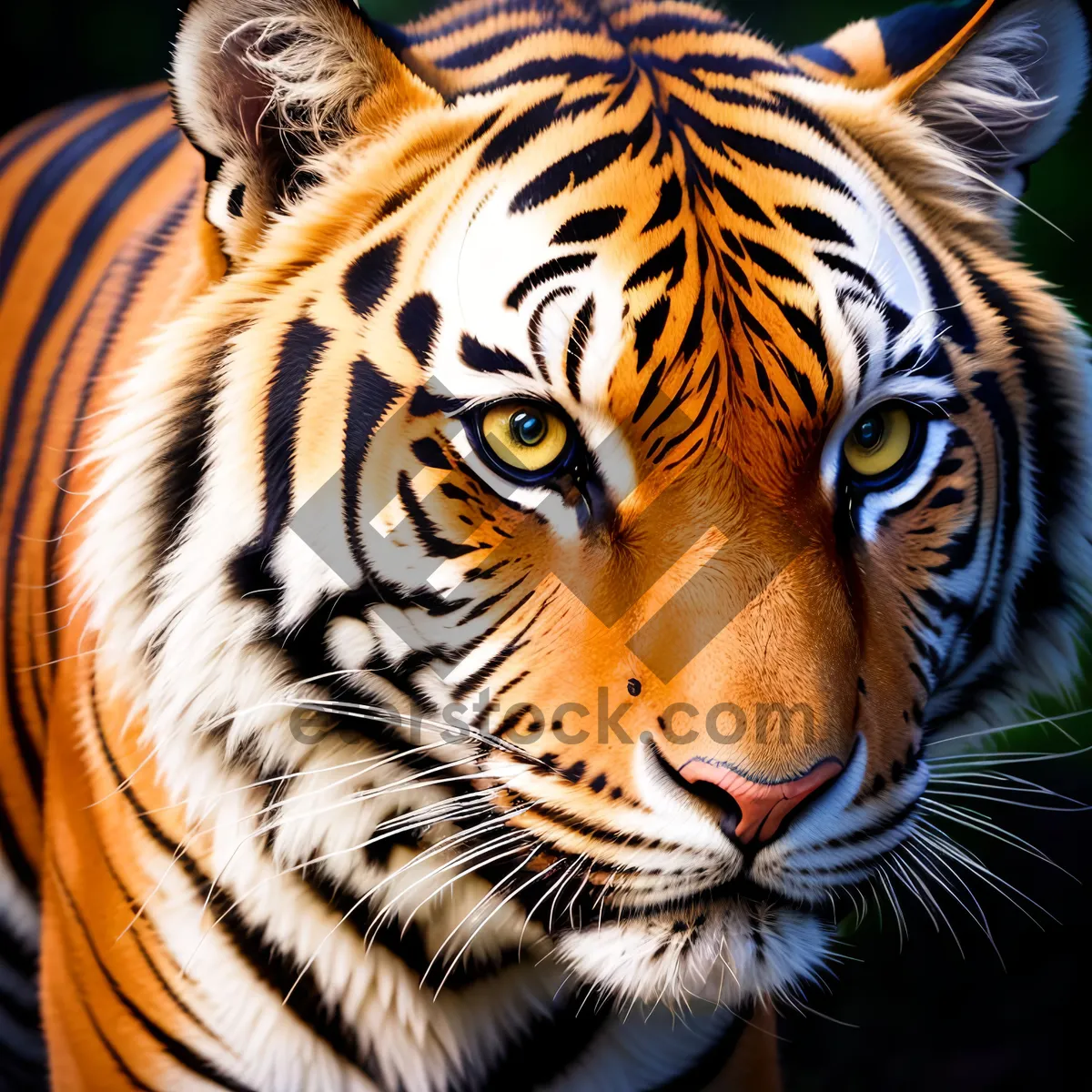 Picture of Wild Tiger: Majestic Striped Feline on the Prowl