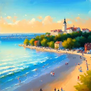 Sunny Coastline at Tropical Resort