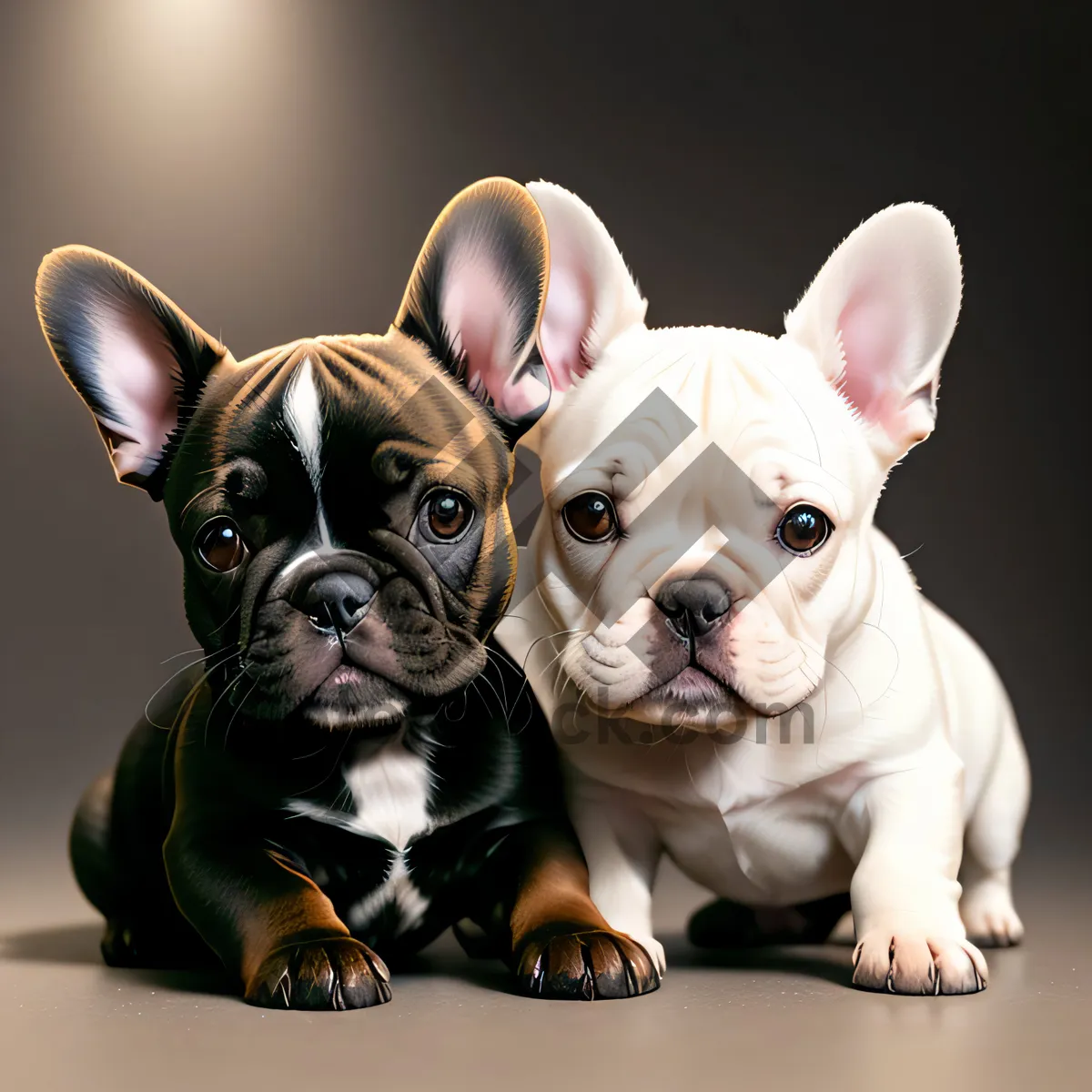 Picture of Enchanting Bulldog Puppy Captured in a Studio Portrait