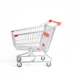 3D shopping cart for e-commerce website interface icon.