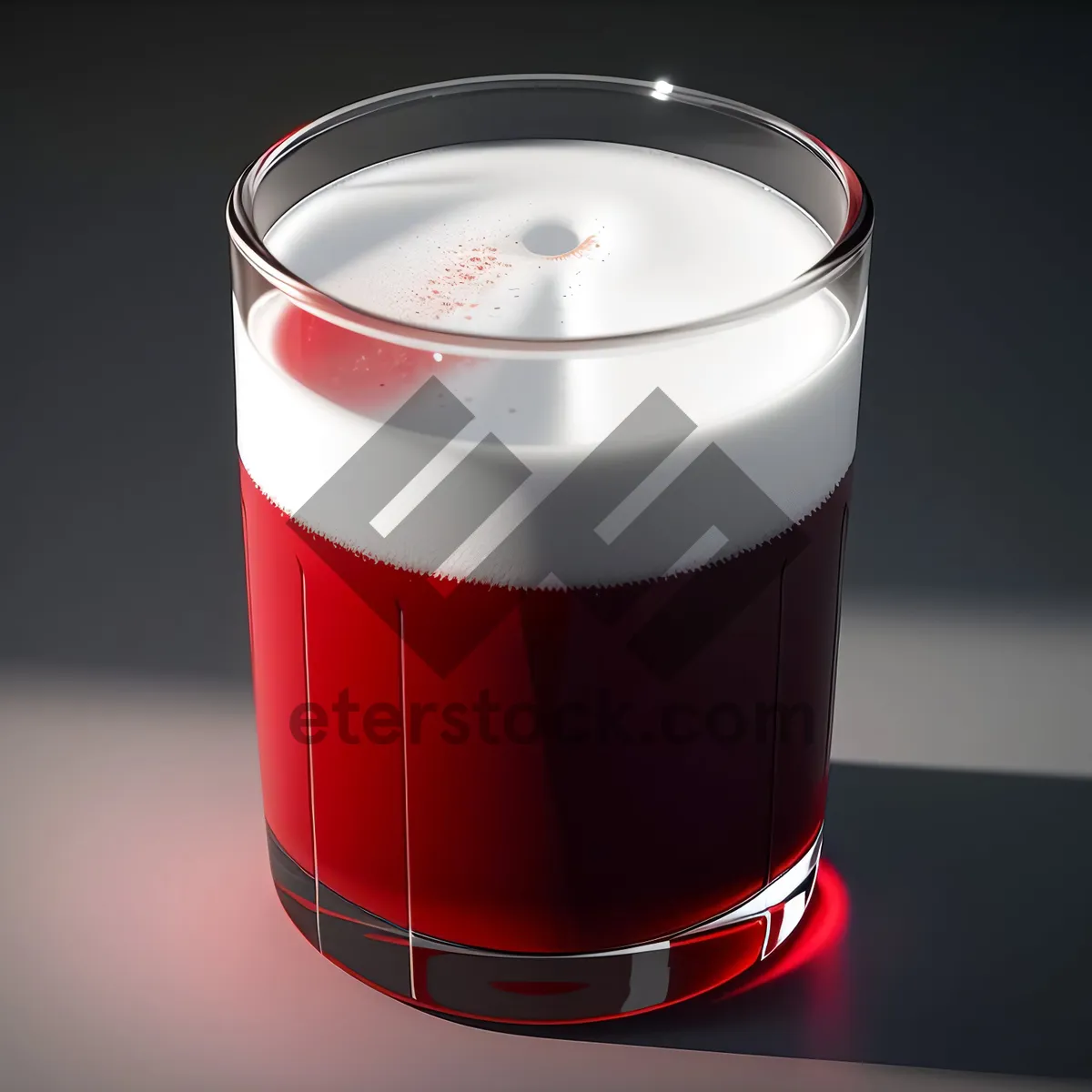 Picture of Refreshing Red Wine Cocktail in Glass