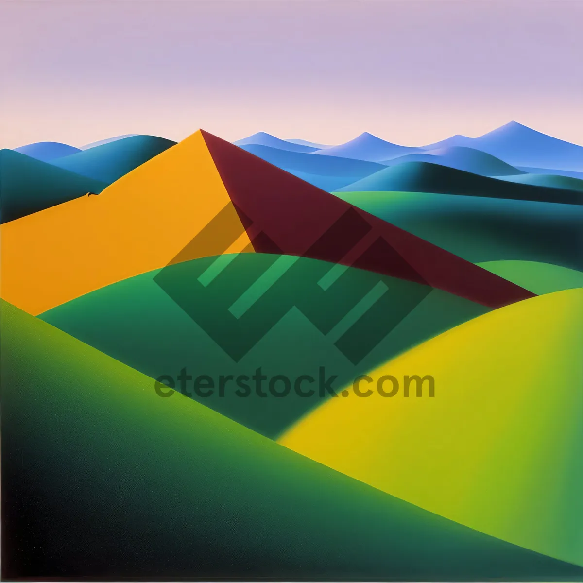 Picture of Vibrant Spectrum Geometric Artwork