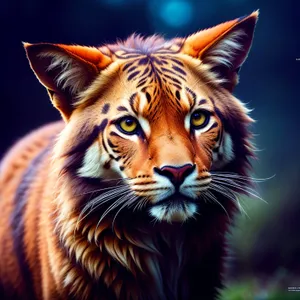 Majestic Tiger: The Wild Carnivore Stripes