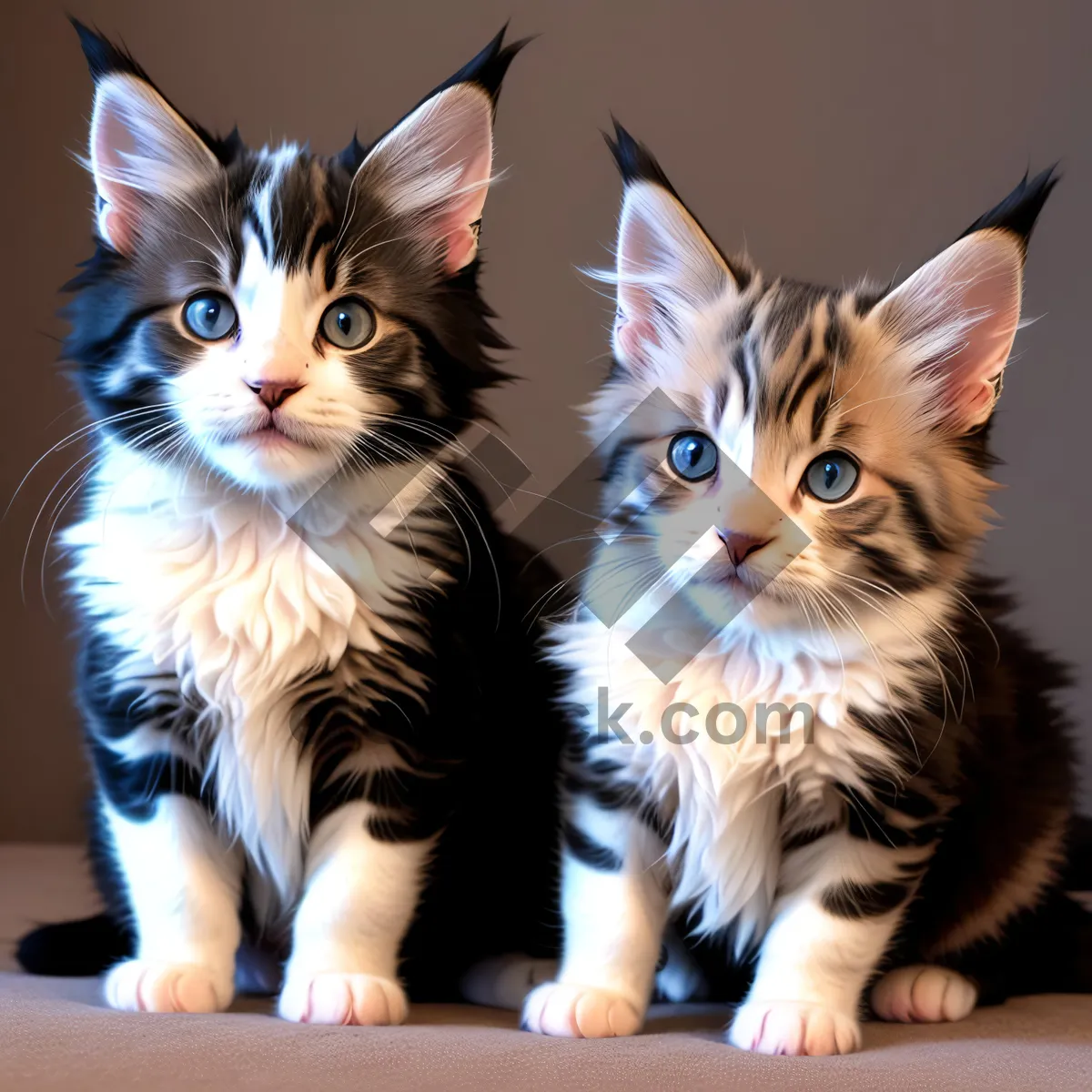 Picture of Cute Gray Tabby Kitten with Playful Curiosity