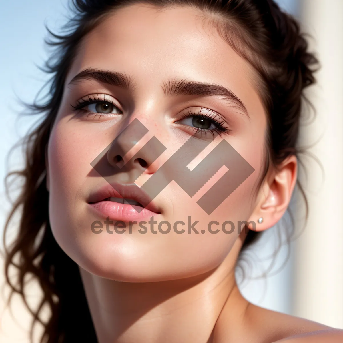 Picture of Sensual beauty: Attractive brunette with captivating eyes