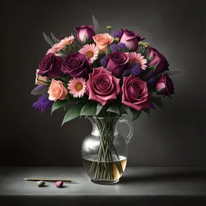 Pink Floral Bouquet: Artful Flower Arrangement and Decoration