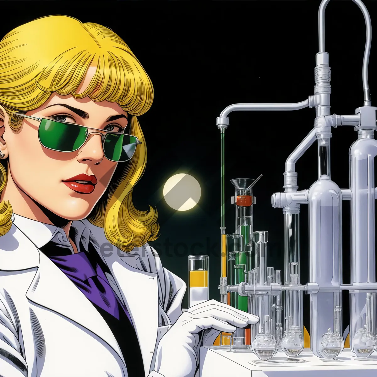 Picture of Professional Scientist in Lab Coat Conducting Medical Research