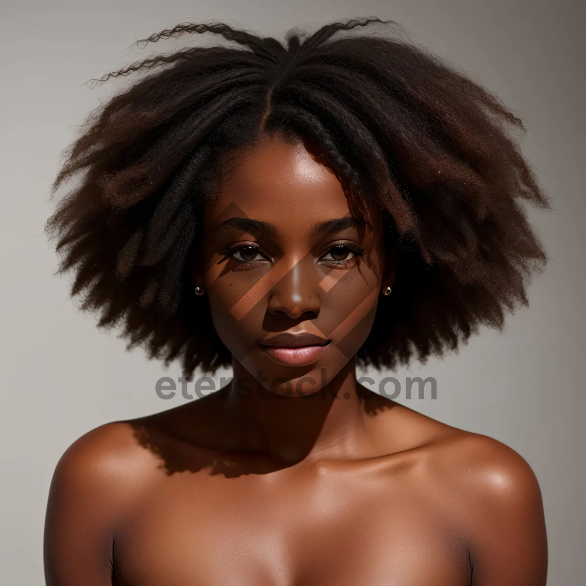 Picture of Stunning Afro Fashion Model with Beautifully Curly Hair