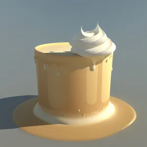 Sweet Birthday Cupcake with Creamy Chocolate Icing