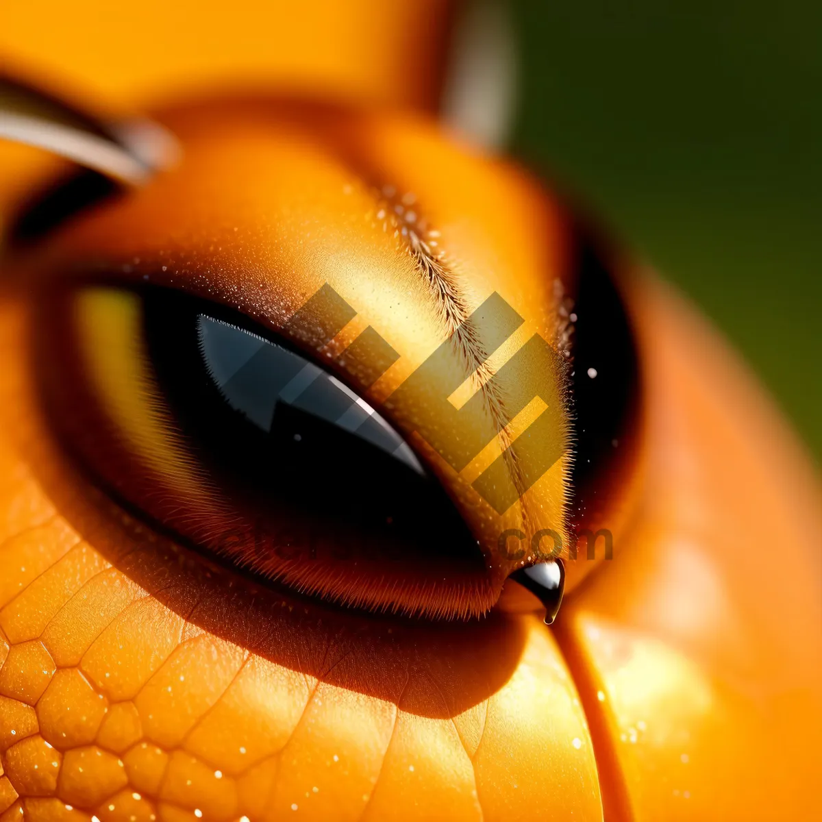 Picture of Coiled Gastropod Snail Close-Up with Fruit.