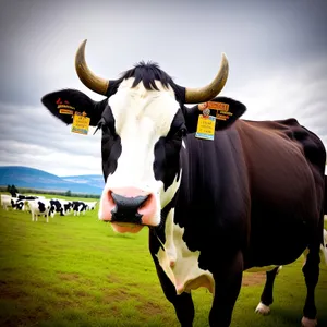 Rural Livestock Grazing in Green Pastures