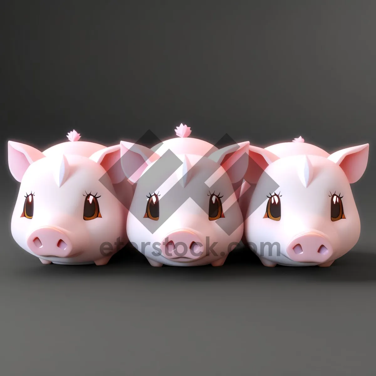 Picture of Pink Piggy Bank Overflowing with Wealth