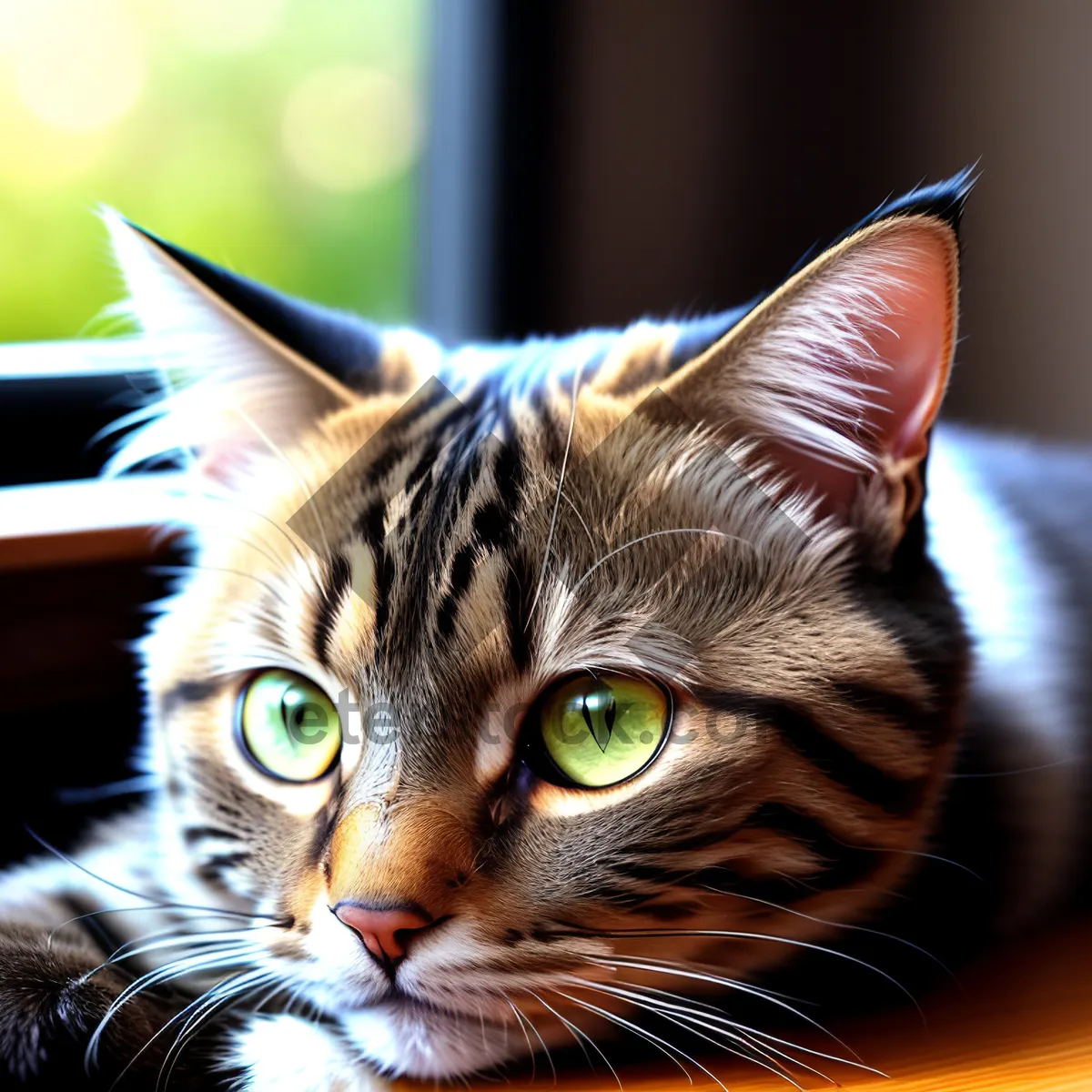 Picture of Fluffy Gray Tiger Cat: A Cuddly, Adorable Feline