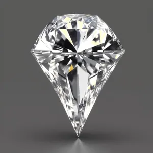 Sparkling Diamond Gemstone in Clear Glass