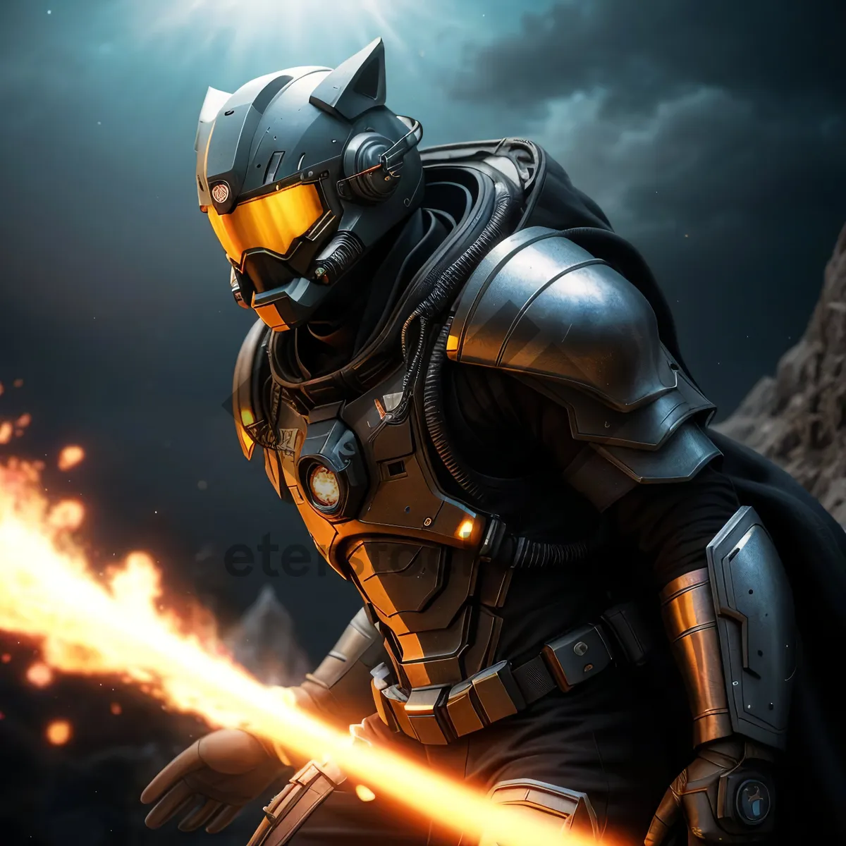 Picture of Masked Athlete in Protective Gear