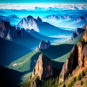 Turquoise Lake amidst Majestic Mountains