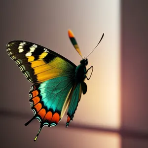 Colorful Monarch Butterfly in Flower Garden