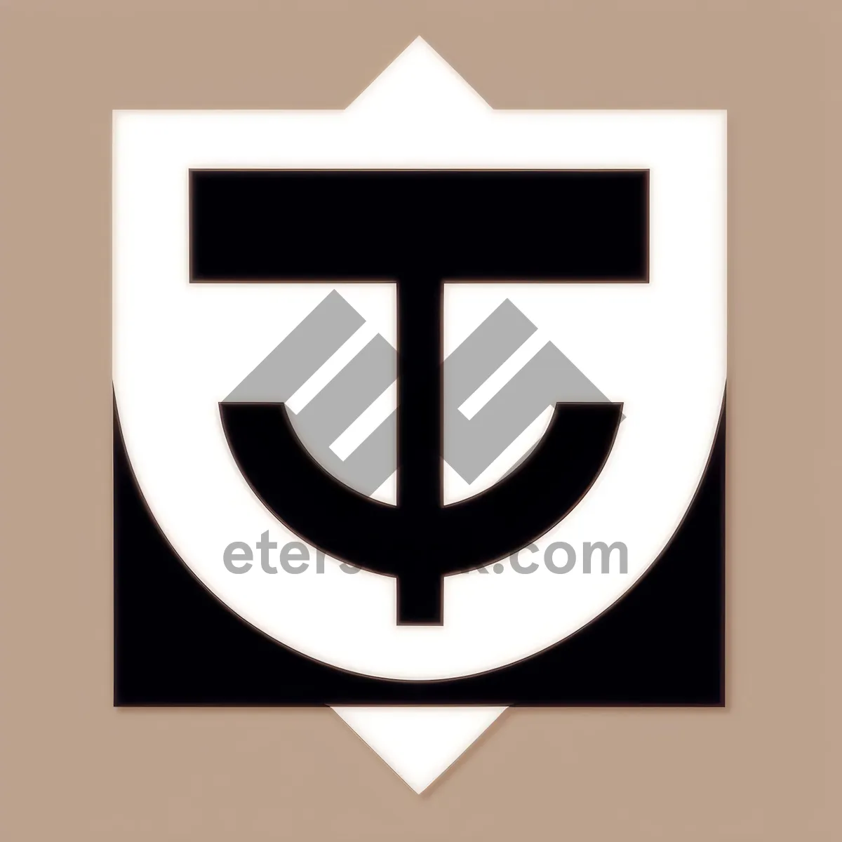 Picture of 3D black heraldry icon design symbol sign.