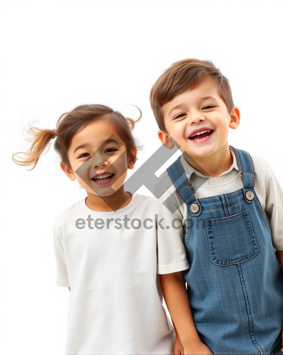 Picture of Happy Smiling Boy Portrait in Studio Setting